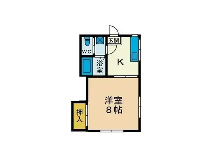 第二コーポミカ(1K/1階)の間取り写真