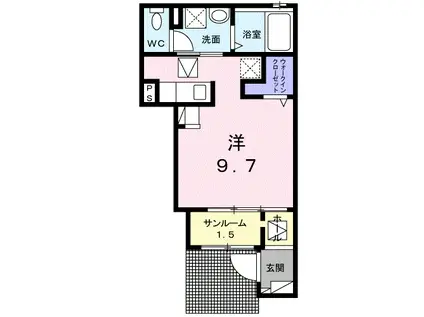 アネモスヒルズ姫路早瀬II(ワンルーム/1階)の間取り写真