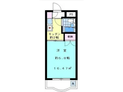 ハイタウン大森(1K/1階)の間取り写真