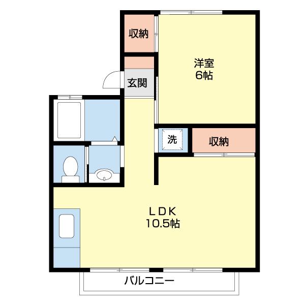 セントラルハイツA(1LDK/2階)の間取り写真
