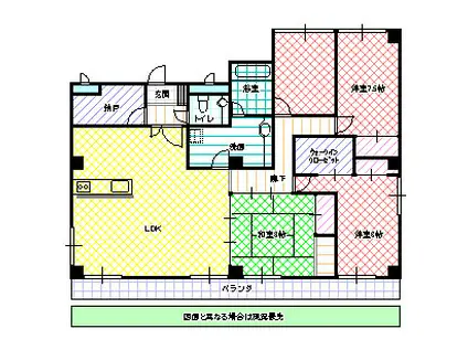 OUTLOOK KASAHARA(4LDK/6階)の間取り写真
