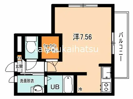 鹿児島市電唐湊線 市立病院前駅(鹿児島) 徒歩14分 5階建 築4年(ワンルーム/5階)の間取り写真