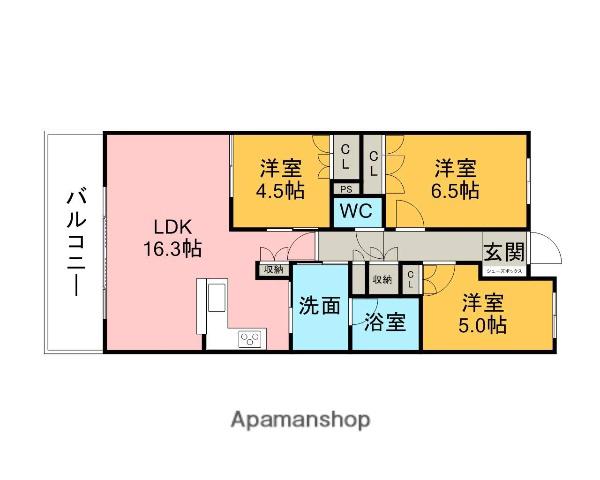 セントラルガーデン・レジデンス刈谷(3LDK/9階)の間取り写真
