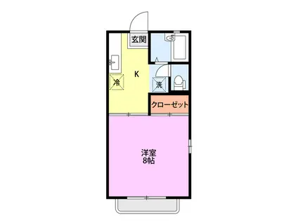 アルシャルム(1K/2階)の間取り写真