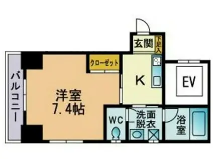 フェアリーコート日暮里(1K/4階)の間取り写真