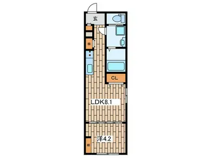 品川区南大井5丁目計画(1LDK/3階)の間取り写真