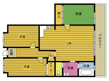 エスバイエルマンション(3LDK/9階)の間取り写真