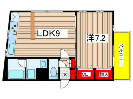 アンボワーズ(1LDK/1階)の間取り写真
