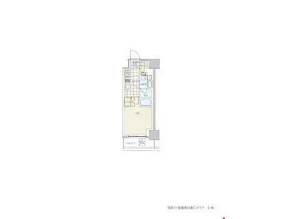 リビオメゾン戸越銀座(1K/7階)の間取り写真