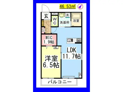 AF フェリーチェ(1LDK/3階)の間取り写真