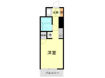 サンホワイト磯子(ワンルーム/3階)の間取り写真