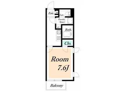 レオネクストドミールメディオ(1K/1階)の間取り写真
