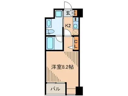 ニューシティーアパ-トメンツ新川II(1K/6階)の間取り写真