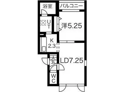 LEPONテイネ(1LDK/3階)の間取り写真