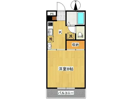 CALM VILLAGE 角五郎(1K/1階)の間取り写真