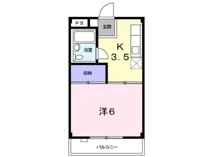 ハイムエトワール(1K/2階)の間取り写真
