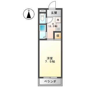 スカイレジデンス(1K/7階)の間取り写真