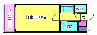 ロマネスク井尻第2(1K/3階)の間取り写真