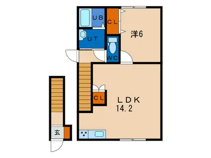 CS昭和(1LDK/2階)の間取り写真