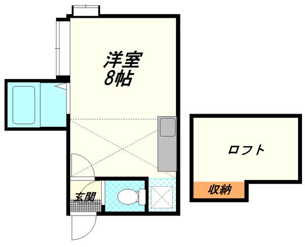 K&N新札幌(ワンルーム/3階)の間取り写真