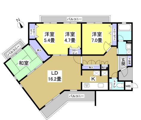 アートフォルム富塚(3LDK/3階)の間取り写真