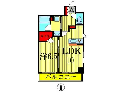 ハーモニーレジデンス菊川ステーションフロント(1LDK/11階)の間取り写真