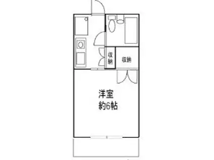 メゾンド・シャテンA(1K/2階)の間取り写真