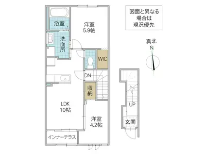 真鍋フラッツ(2LDK/2階)の間取り写真