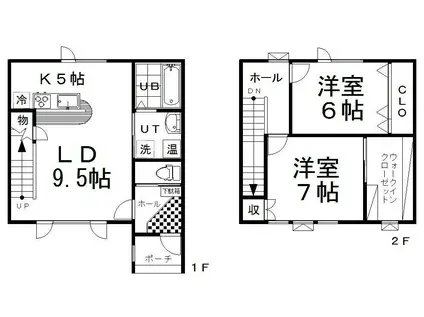 RTERRACE(2LDK/1階)の間取り写真