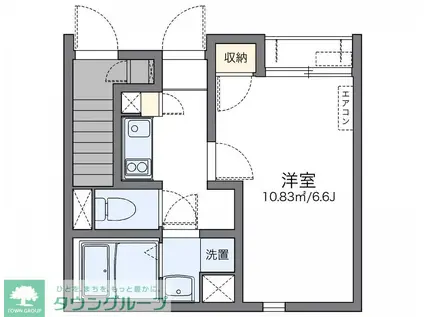レオネクストプラネット北千住(1K/1階)の間取り写真