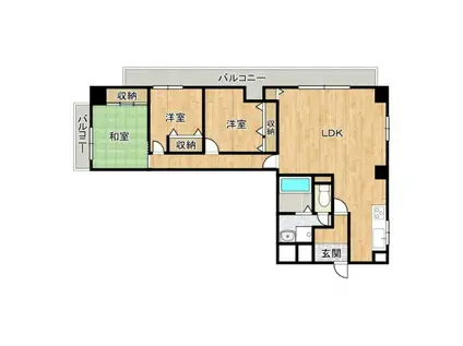 カーサ日本橋(3LDK/6階)の間取り写真