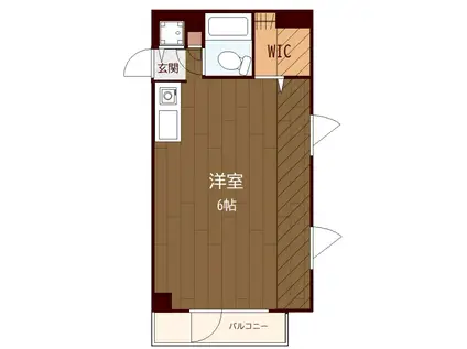 パインコープII(ワンルーム/3階)の間取り写真