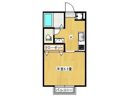 KABEホームズ並榎(1K/1階)の間取り写真