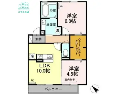 フランボワーズ(2LDK/2階)の間取り写真