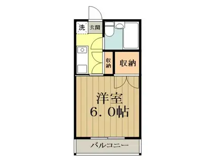 メゾンド・シャテンA・B(1K/1階)の間取り写真