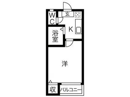 ロフト志賀本通(1K/2階)の間取り写真