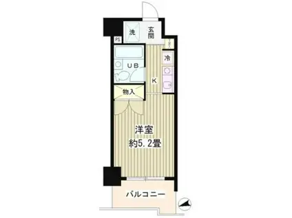 フォレスタ御苑前(ワンルーム/3階)の間取り写真