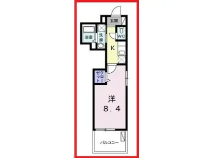 グリーン グローブ(1K/5階)の間取り写真