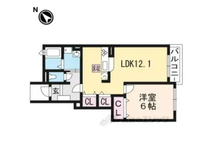 プレッソメゾンⅡ(1LDK/1階)の間取り写真