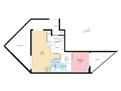 PETIMOQ(1LDK/4階)の間取り写真