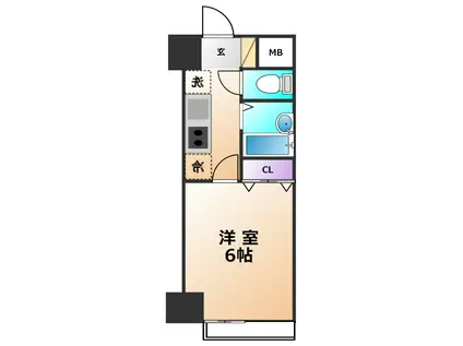 グレイスヴィラ(1K/4階)の間取り写真