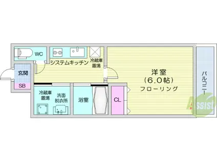 LUMIERA NAGAMACHI(1K/5階)の間取り写真