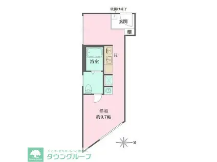 レジディア大森(ワンルーム/2階)の間取り写真