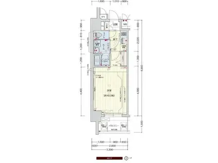 プレサンス上前津プレス(1K/11階)の間取り写真