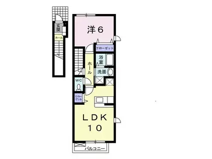 ノースヴィレッジIII(1LDK/2階)の間取り写真