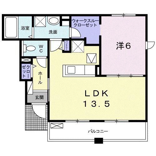 ストーンズ三次YU I(1LDK/1階)の間取り写真