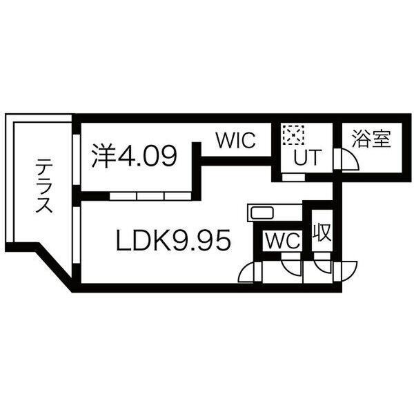 ラ・シュエットI(1LDK/1階)の間取り写真