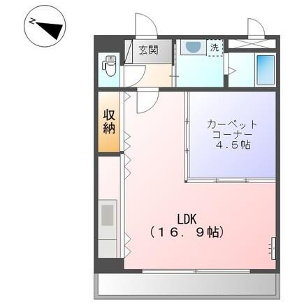 コンフォース21(1LDK/2階)の間取り写真