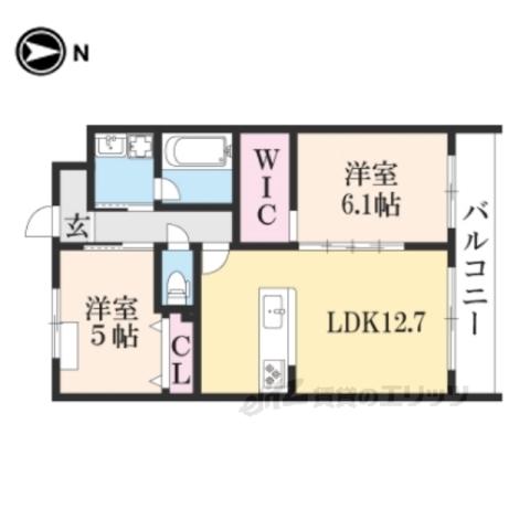 クルミナーレ4(2LDK/3階)の間取り写真