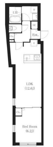 SPコート池袋(1LDK/3階)の間取り写真